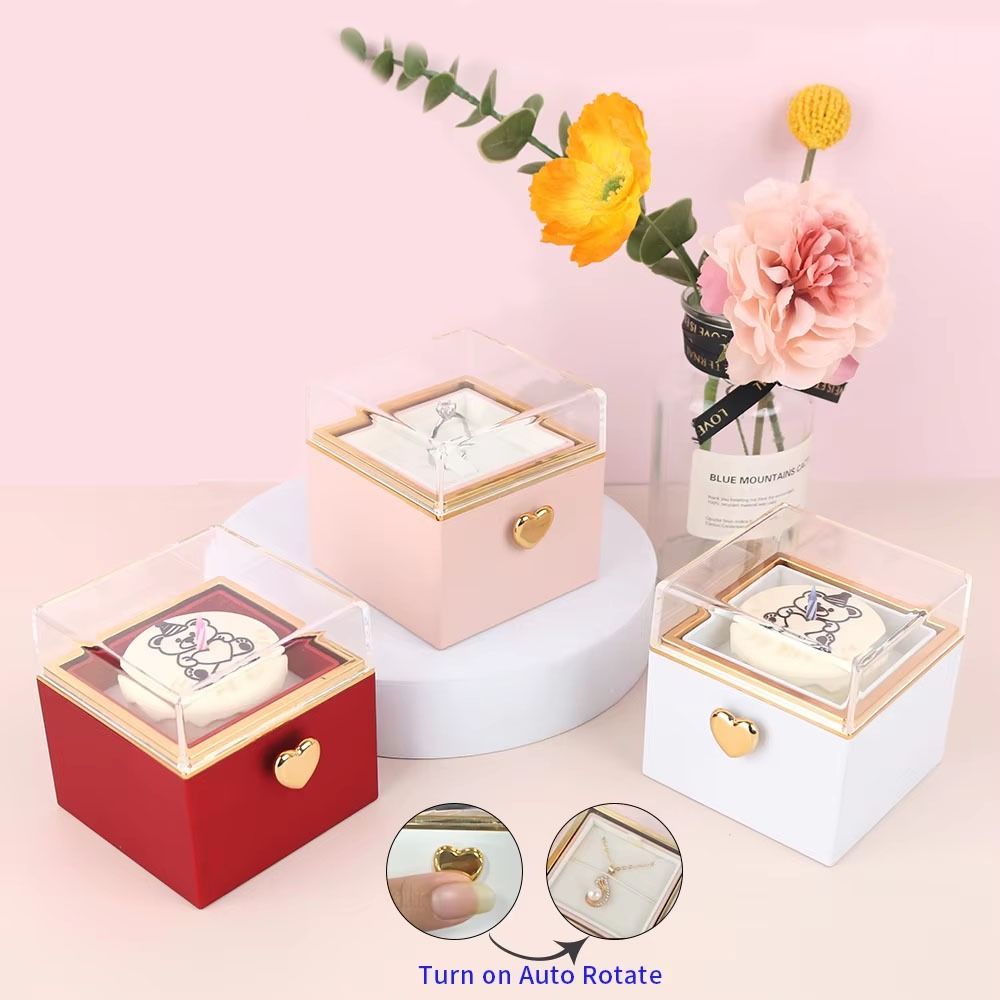 Candle Surprise - Автоматическая коробка с откидным кольцом-медведем, вращающаяся